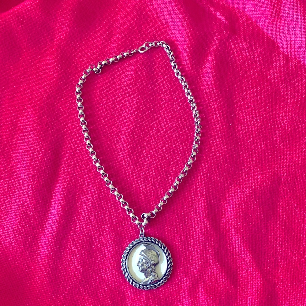 Roman centurion soldier plate necklace